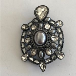 Signed Chico’s turtle brooch